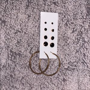 Hoop & Stud 5 Pair Earring Set *Free W/ Purchase